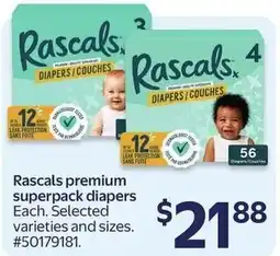Walmart Rascals premium superpack diapers offer