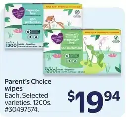 Walmart Parent's Choice wipes offer