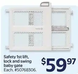 Walmart Safety 1st lift, lock and swing baby gate offer
