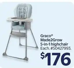 Walmart Graco Made2Grow 5-in-1 highchair offer