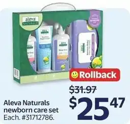 Walmart Aleva Naturals newborn care set offer
