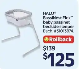 Walmart halo bassinest flex baby bassinet bedside sleeper offer