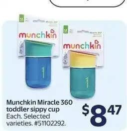 Walmart Munchkin miracle 360 toddler sippy cup offer