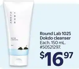 Walmart Round Lab 1025 Dokdo cleanser offer