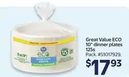 Walmart Great Value eco dinner plates offer