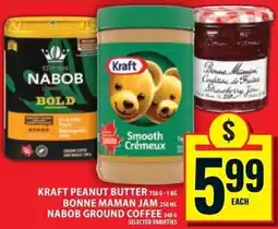 Food Basics Kraft peanut butter bonne maman jam nabob ground coffee offer