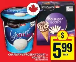 Food Basics Chapman's frozen yogurt novelties offer