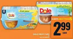 Food Basics Dole fruit cups offer