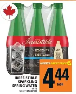 Food Basics Irresistible sparkling spring water offer
