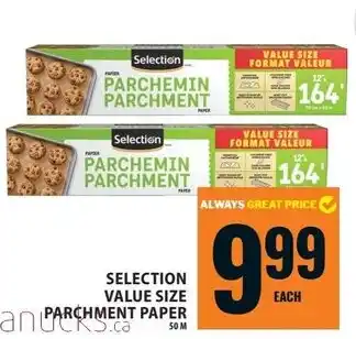 Selection parchment paper
