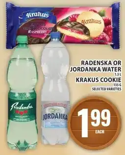 Food Basics Radenska or Jordanka water krakus cookie offer