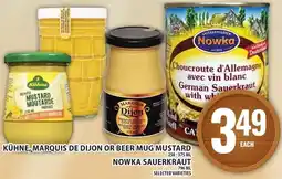 Food Basics Kühne, Marquis de Dijon or Beer Mug Mustard Nowka Sauerkraut offer