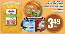 Food Basics S&F Cod Liver or Rugenfisch Fillets offer