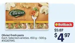 Walmart Olivieri fresh pasta offer