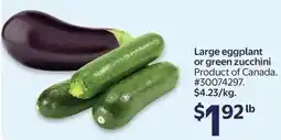 Walmart Large eggplant or green zucchini offer