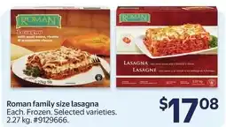 Walmart Roman family size lasagna offer