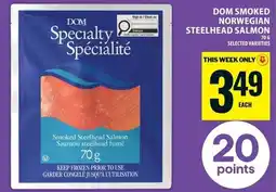 Food Basics Dom smoked steelhead salmon offer