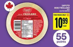 Food Basics Saputo mini friulano offer