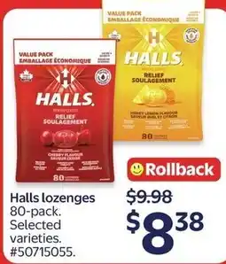 Walmart Halls lozenges offer