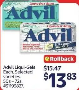 Walmart Advil Liqui-Gels offer