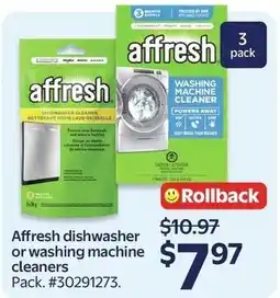 Walmart Affresh dishwasher or washing machine cleaners offer