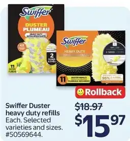 Walmart Swiffer Duster heavy duty refills offer