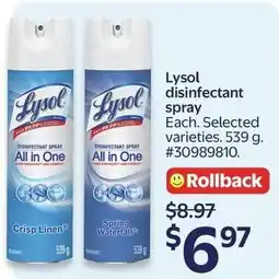 Walmart Lysol disinfectant spray offer