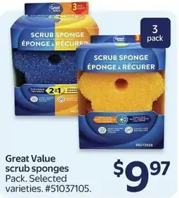 Walmart Great Value scrub sponges offer