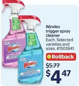 Walmart Windex trigger spray cleaner offer