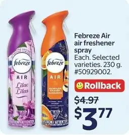 Walmart Febreze Air air freshener spray offer