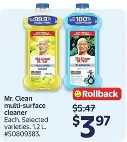 Walmart Mr. Clean multi-surface cleaner offer