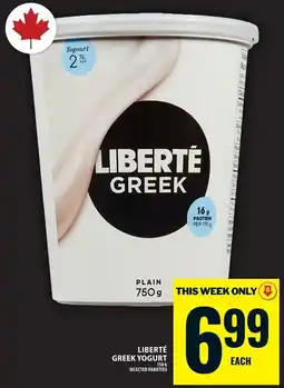 Food Basics Liberté greek yogurt offer