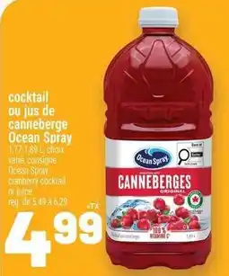 Metro Ocean Spray canneberges offer