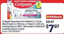 Walmart Colgate sensitive pro-relief offer