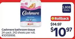 Walmart Cashmere bathroom tissue offer