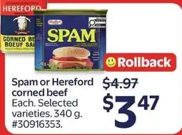 Walmart Spam or Hereford corned beef offer