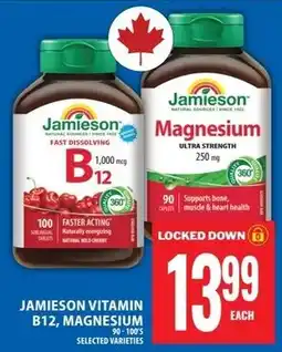 Food Basics Jamieson vitamin B12, magnesium offer