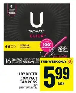 Food Basics U by Kotex compact tampons offer