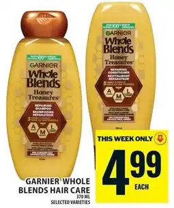 Food Basics Garnier whole blends hair care offer