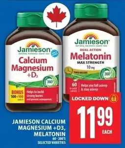 Food Basics Jamieson calcium magnesium +d3, melatonin offer