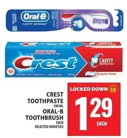 Food Basics Crest toothpaste oral-b toothbrush offer