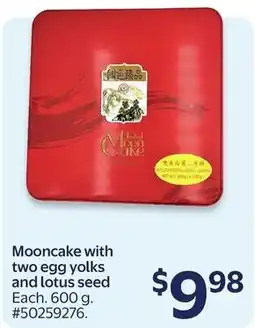 Walmart Mooncake with two egg yolks and lotus seed offer