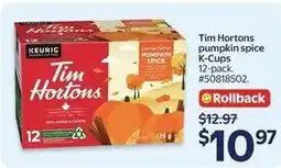 Walmart Tim Hortons pumpkin spice K-Cups offer