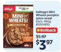 Walmart Kellogg's mini wheats pumpkin spice cereal offer