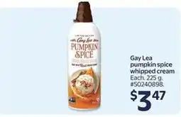 Walmart Gay Lea pumpkin spice whipped cream offer