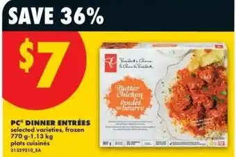 PC dinner entrées