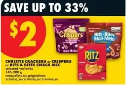 No Frills Christie crackers or crisps or bits & bites snack mix offer
