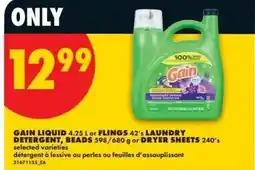 No Frills Gain liquid detergent offer