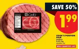 No Frills Cook's portion ham offer