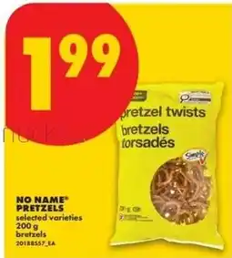 No Frills No Name pretzels offer